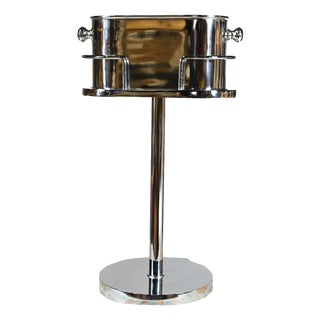 Art Deco Silver Plate Champagne Cooler Wine Stand For Sale
