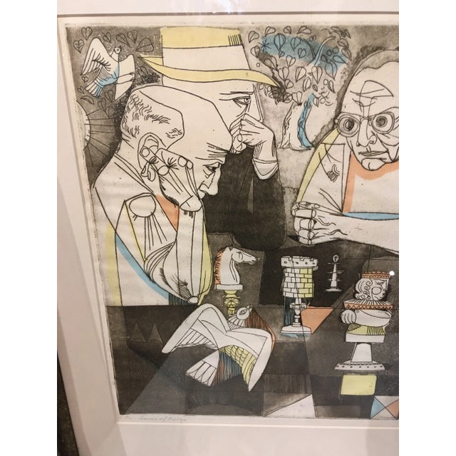 Paper Vintage Mid-Century Signed and Numbered Color Serigraph by Irving Amen For Sale - Image 7 of 12