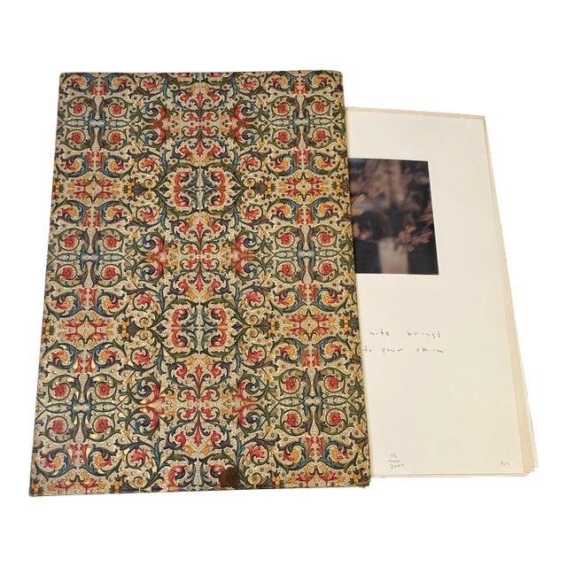 Italian Hand Made Bookbinding Paper Loose Accordion Folio With Ten Unmounted Photo Prints on Arches Hand Made Paper Inscribed With Artist Comments For Sale