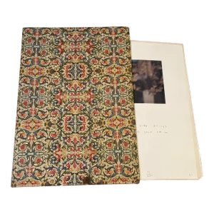 Italian Hand Made Bookbinding Paper Loose Accordion Folio With Ten Unmounted Photo Prints on Arches Hand Made Paper Inscribed With Artist Comments
