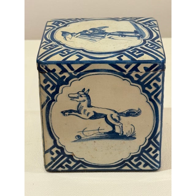 English Delft Tole Box For Sale - Image 3 of 7