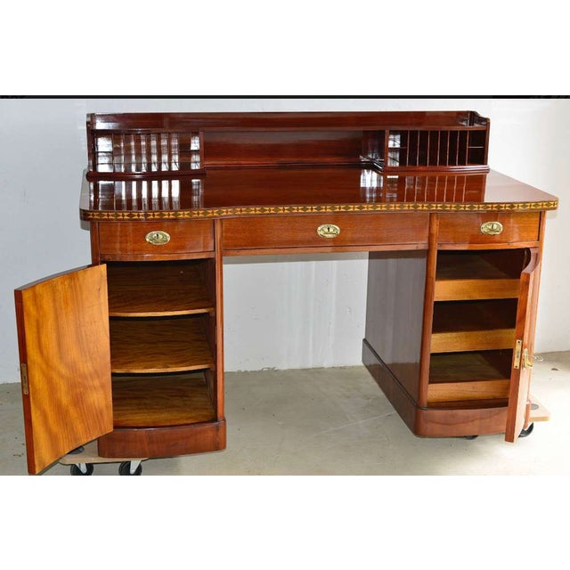 Brown Art Nouveau Secretary with Attachment, 1920s For Sale - Image 8 of 10