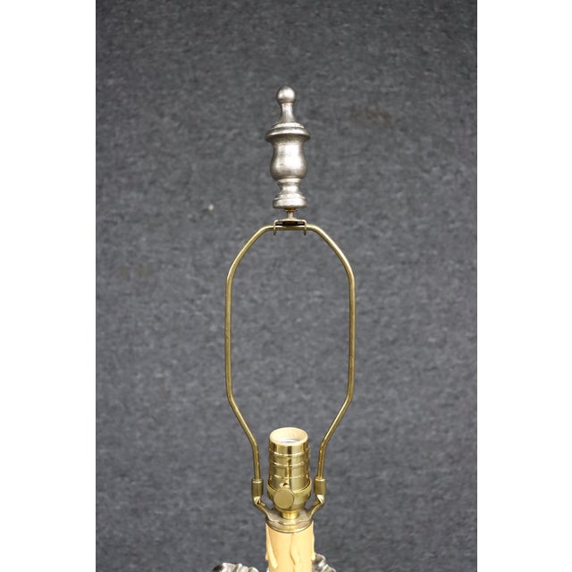 Late 20th Century Directoire Style Stainless & Brass Floor Lamp For Sale - Image 11 of 16