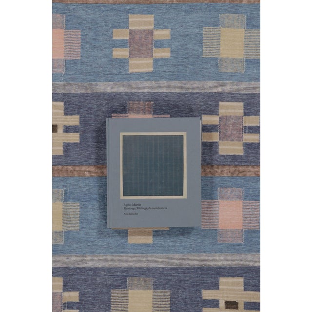 Rug & Kilim’s Contemporary Dhurrie Rug in Blue and Beige With Geometric Accents For Sale - Image 10 of 10