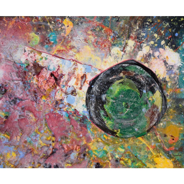 "Foundation" - Abstract Expressionist Assemblage in Acrylic on Canvas by Charles David Francis For Sale In Monterey, CA - Image 6 of 9