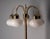 Metal Vintage Brass Floor Lamp with Five Opaline Glass Shades, 1950s For Sale - Image 7 of 9