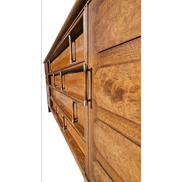 Mid-Century Modern Mid Century Thomasville Tamerlane Mid Century Modern Inlaid Burlwood Credenza Sideboard For Sale - Image 3 of 17