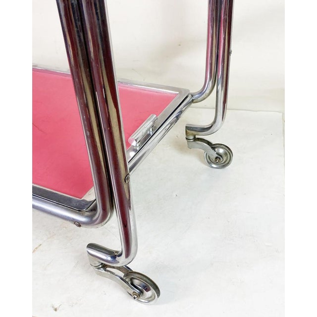 Functionalist Bauhaus Chrome-Plated Serving Table, 1930s For Sale - Image 4 of 12