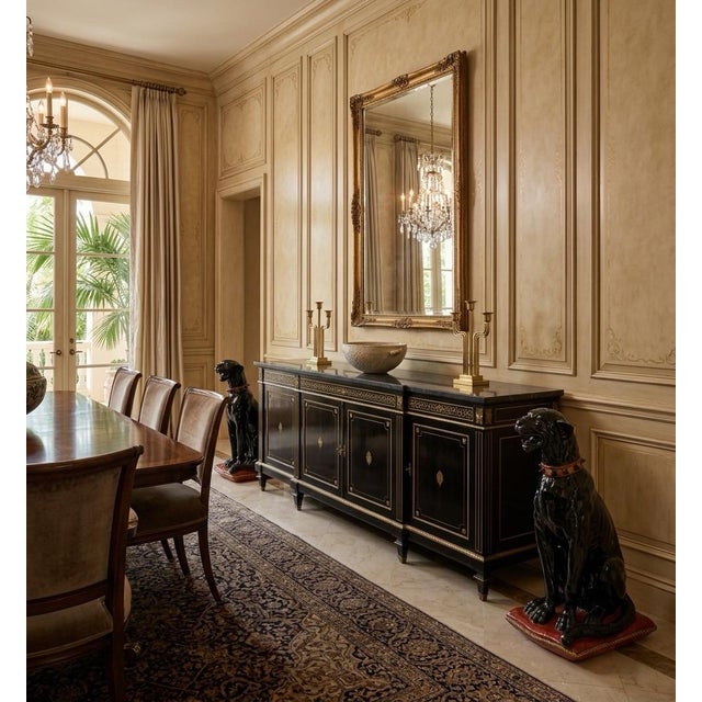 Pair of Ceramic Panther Statues For Sale - Image 9 of 10