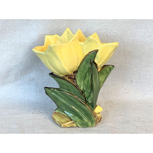 1950s Vintage McCoy Double Tulip Vase For Sale - Image 5 of 10