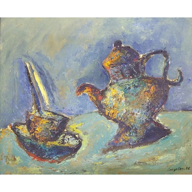 This artwork includes a certificate of authenticity. Frame is included. It is made of mixed media on canvas. This piece...