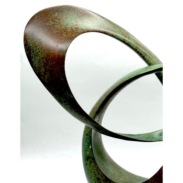 Metal 20th C. Bronze Abstract 'Infiniti' Sculpture to Attributed Richard Erdman For Sale - Image 7 of 12