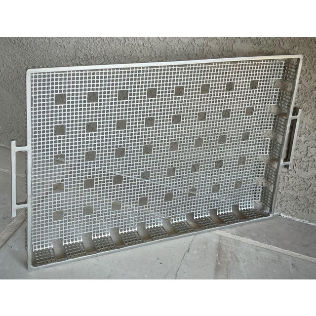 Late 20th-Century Industrial Chic Wrought & Perforated Steel Double-Handled Tray For Sale - Image 11 of 18