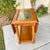 1980s Vintage Oak Drop Leaf Table With Glass Center For Sale In Palm Springs - Image 6 of 10