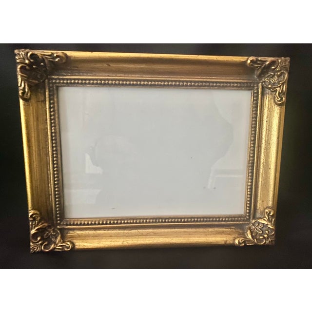 Vintage Carr Gold Gilt Style Baroque-Style Wood Picture Frame 5 X 7” With Velvet Easel Back. For Sale - Image 13 of 13