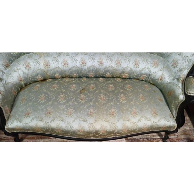 Wood Napoleon III Bench in Blackened Wood, 1850s For Sale - Image 7 of 8