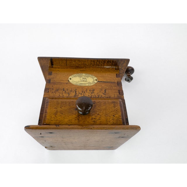 Vintage Peugeot Frères Wooden Manual Coffee Grinder For Sale - Image 12 of 17