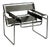 Bauhaus Black B3 Wassily Chair by Marcel Breuer for Gavina For Sale