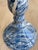 Ceramic Vintage Blue & White Marbleized Ceramic Candlesticks – Pair of Agateware / Aptware Style Sculptural Candleholders For Sale - Image 7 of 8
