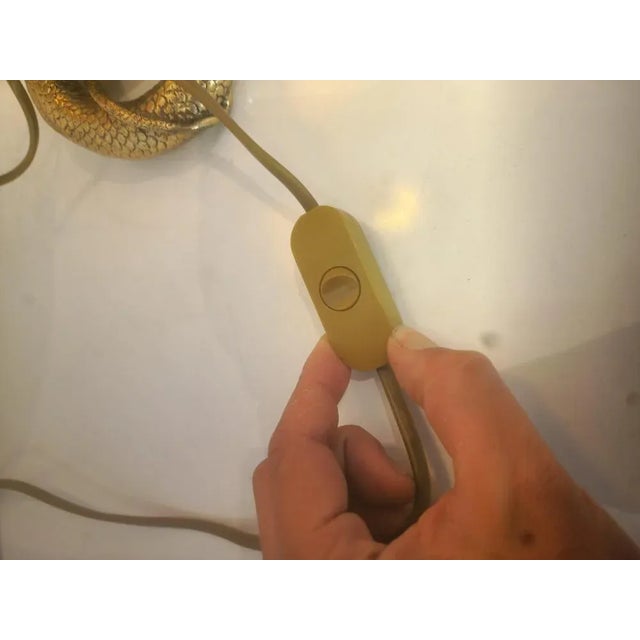 Brass Cobra Table Lamps in the style of Maison Jansen, 1975, Set of 2 For Sale - Image 6 of 10