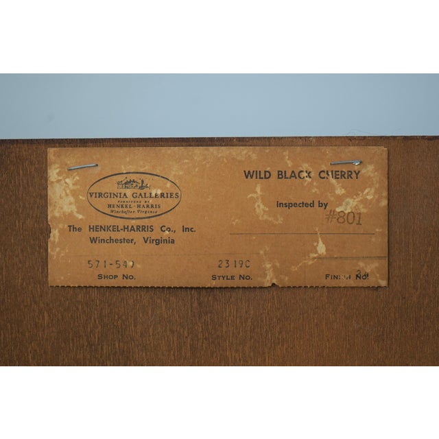 Henkel Harris Cherry China Cabinet Top Only For Sale - Image 12 of 12