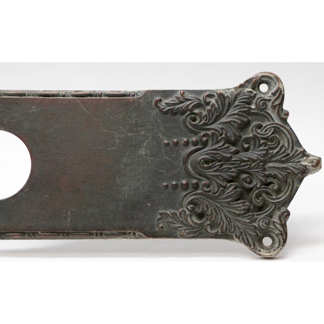Antique Italian Renaissance Corbin Trivoli Knob & Plate Door Set For Sale - Image 4 of 6