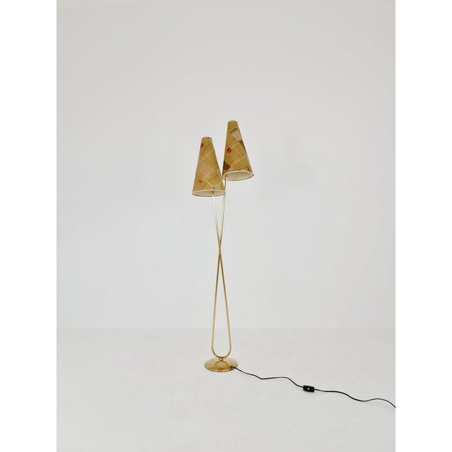 Orgiginal extreme rare 1950s vintage floor lamp/ bag lamp mcm this lamp is extremely rare, one of its kind. The condition...