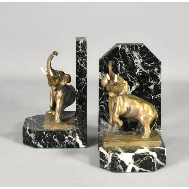Art Deco French Bookends in Bronze from H. Fady, 1930s, Set of 2 For Sale - Image 3 of 14