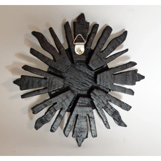 Hollywood Regency Silver Gilt Carved Sunburst Mirror For Sale - Image 9 of 10