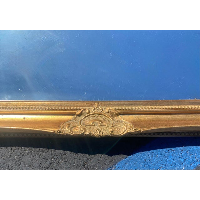 Late 20th Century Italian Baroque Style Giltwood Mirror For Sale - Image 5 of 7