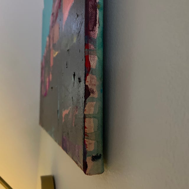 Drying on my easel, a work inspired by a photo from my last trip to Zion National Park. Highly textured impasto acrylic...