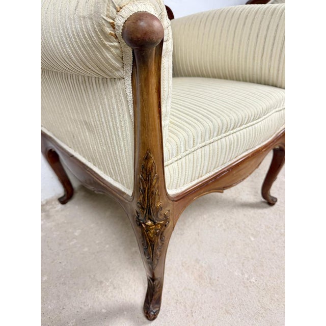 Louis XV French Armchairs, 1960s, Set of 2 For Sale - Image 10 of 14