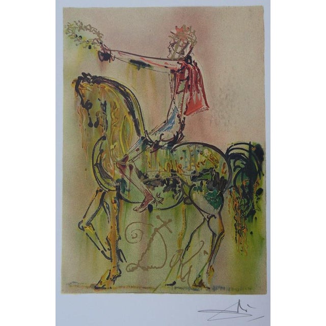 Salvador DALI (1904-1989) The Roman Knight Color lithograph Signed in the plate On Arches Vellum 36 x 56 cm (c. 14 x 22...