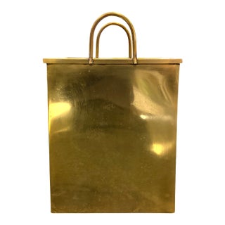 Mid 20th Century Gio Ponti Brass Shopping Bag For Sale