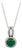 Natural Emerald Diamond Pendant Necklace 18" 14k WG 1.84 TCW Certified For Sale