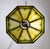 Early 20th Century Pale Green-Amber Slag Glass Pendant Light With Scenic Trim For Sale - Image 12 of 12