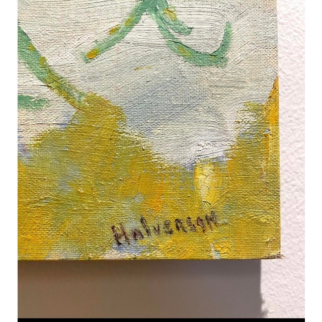 African American Woman Original Oil Painting 1960s Portrait - Signed For Sale - Image 4 of 5