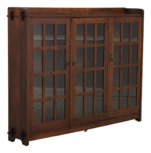 Stickley Arts & Crafts Mission Oak 3 Door Bookcase