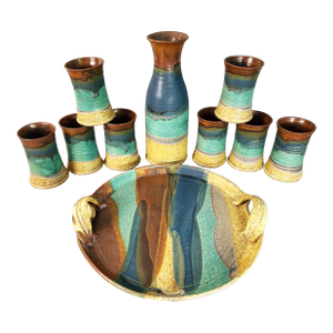Jim Ulmer Stoneware Drink Serving Set