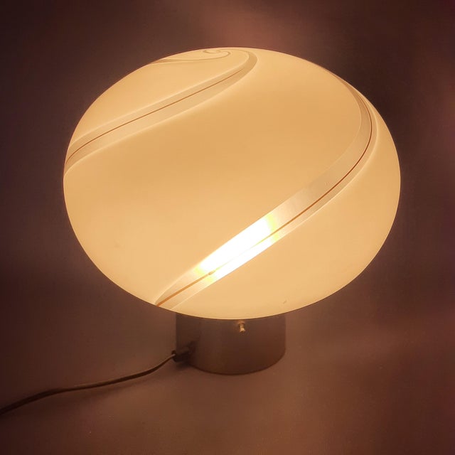 Murano Glass Spiral Table Lamp from Venini, 1970s For Sale - Image 13 of 18