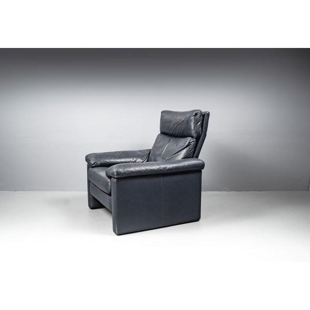 Blue Leather Armchair from Cor Conseta, Germany, 1980s For Sale - Image 9 of 18