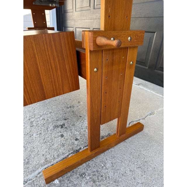 Vintage Danish Modern Adjustable Desk Drafting Table For Sale - Image 6 of 10