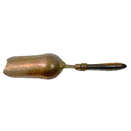 Antique Coal Scuttle Copper Scoop For Sale - Image 4 of 6