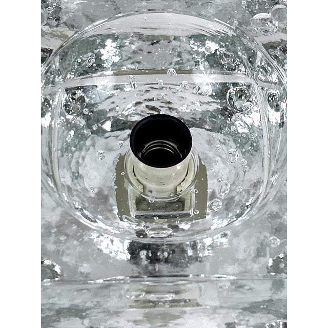 Mid-Century Modern Hand-Blown Ice Glass Cube Table Lamp from Wila, Germany, 1970s For Sale - Image 18 of 18
