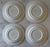 Ceramic Mid 20th Century Quadrifoglio Rose Embossed Plates - Set of 4 For Sale - Image 7 of 8