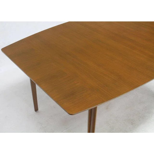 John Widdicomb Mid-Century Modern Widdicomb Walnut Dining Table with Two Extension Boards Leaves For Sale - Image 4 of 10