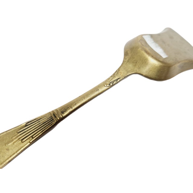 Metal Art Nouveau Style Sugar Bowl Spoon by Hersch Mordka Spiro, Poland, 1930s For Sale - Image 7 of 9