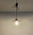 Suspension lamp with lampshade made of 24-carat gold-plated metal. The electrical cable is black and can be adjusted to...
