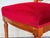 Brown Early 20th Century Late Victorian Oak Ladderback Dining Side Chair with Red Velvet Seat For Sale - Image 8 of 18