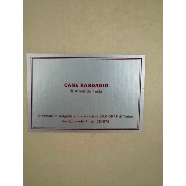 Armando Testa, Stray Dog, 9-Color Silkscreen, 1972 For Sale - Image 8 of 9